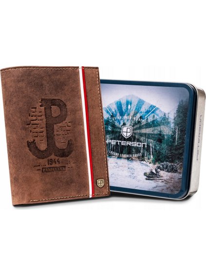 Peterson hnědá peněženka s kotvou W039