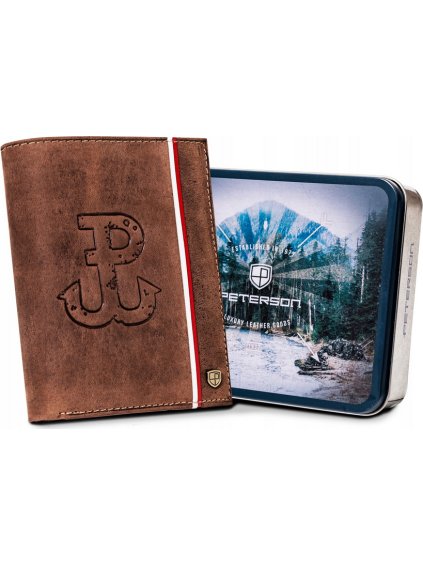 Peterson hnědá peněženka s kotvou W037