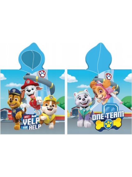 MODRÉ PLÁŽOVÉ PONČO PAW PATROL