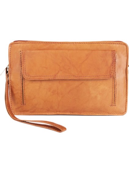 Rovicky kožená cihlově oranžová taštička