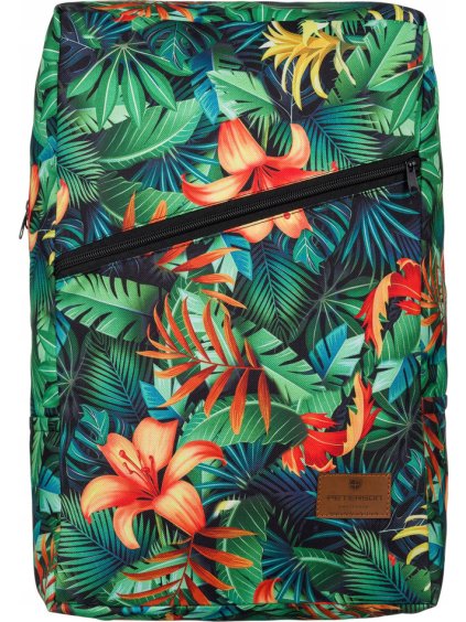 Peterson barevný cestovní batoh s tropickým potiskem