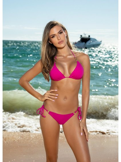 Tmavě růžové plavky s ozdobami Amelia