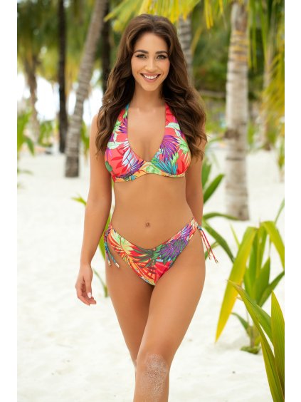 Barevné bikiny s potiskem listů Iren