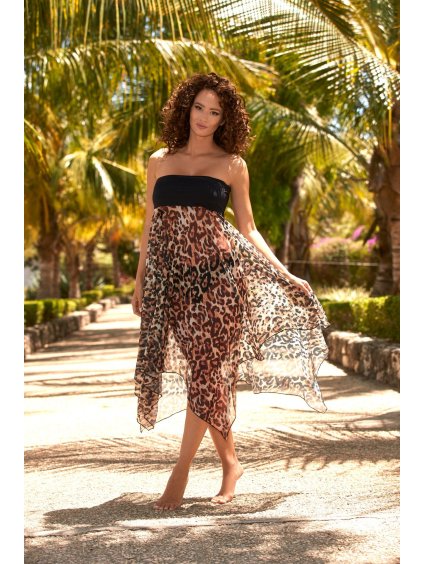 Plážová tunika se zvířecím vzorem