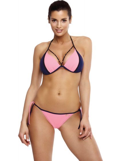 Růžovo-tmavě modré bikiny Lara Origami-Blueberry