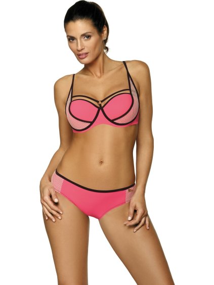 Růžové bikiny s černými lemy Charlotte Petunia