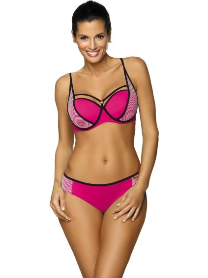 Tmavě růžové bikiny s černými lemy Charlotte Razzberry