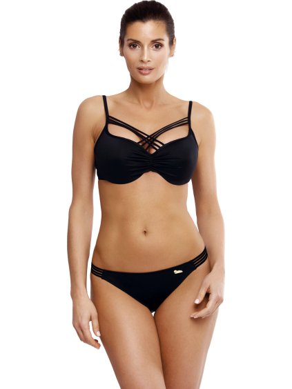 Černé bikiny s černými pásky  Electra Nero