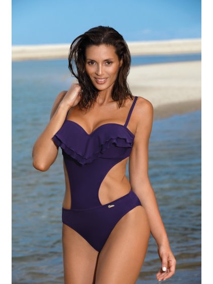 Tmavě modré push-up monokiny Belinda Mora