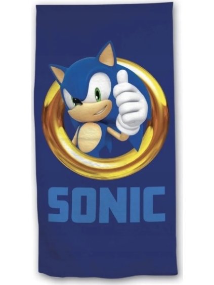 Tmavě modrý chlapecký ručník Sonic