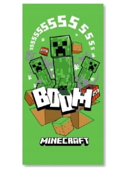 Zelený chlapecký ručník Minecraft