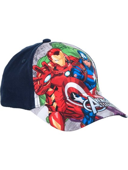 Tmavě modrá kšiltovka s potiskem Marvel Avengers