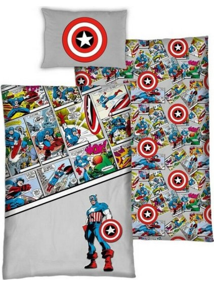 Oboustranné chlapecké povlečení Marvel - Avengers (Velikost ONE SIZE)