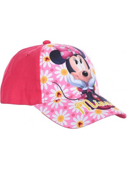 TMAVĚ RŮŽOVÁ  KŠILTOVKA S POTISKEM MINNIE MOUSE