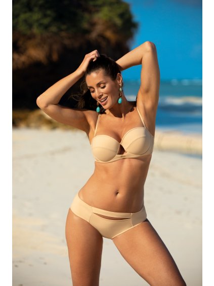 Béžové bikiny s průstřihy Amiri