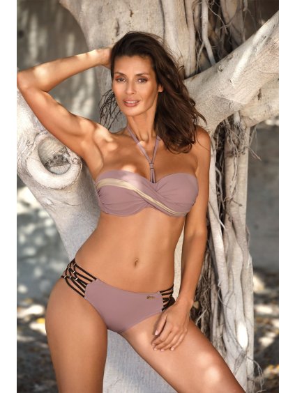 Světle hnědé bikiny s lesklým pruhem Ofelia Caffe Latte