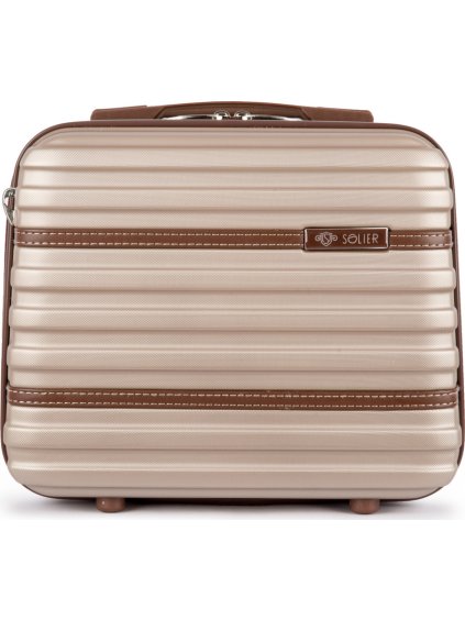Solier Champagne cestovní kosmetický kufr STRIPE (Velikost Kosmetický kufr)