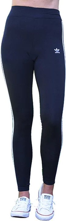Tmavě modré dámské legíny adidas Adicolor 3-Stripes Tights (Velikost 30)