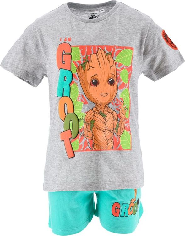 Šedo-tyrkysový letní set Marvel Groot (Velikost 98)