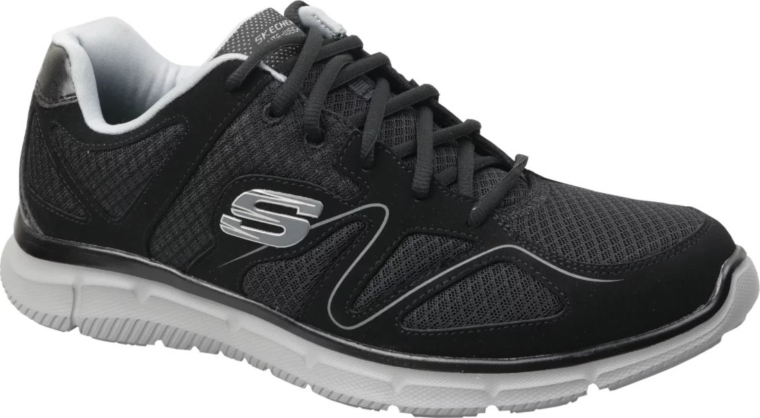 Černé pánské tenisky Skechers Satisfaction 58350-BKGY (Velikost 42)