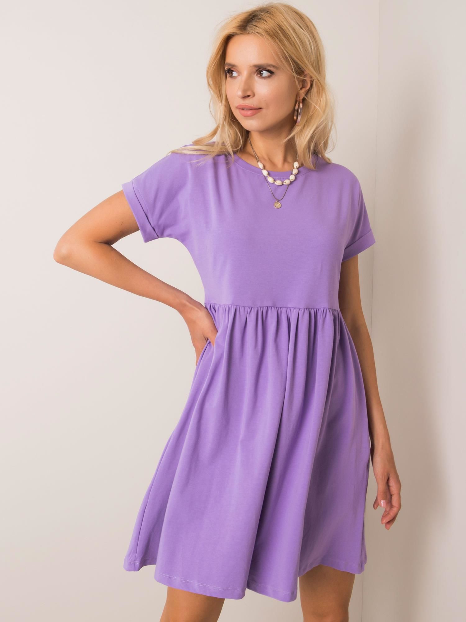 Dámské fialové šaty RV-SK-5672.03P-purple Velikost: XL