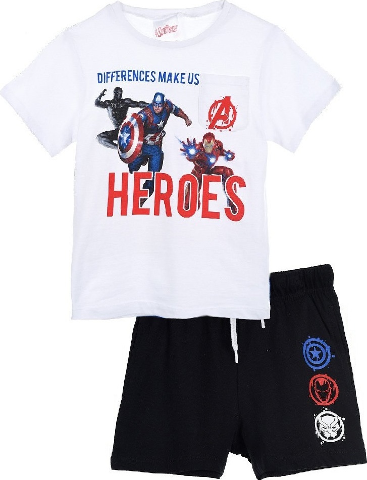 The Avengers černo-bílý chlapecký set HEROES Velikost: 140