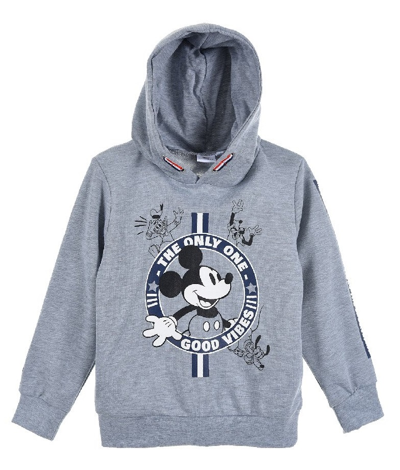 Mickey Mouse světle šedá chlapecká mikina s kapucí Velikost: 98