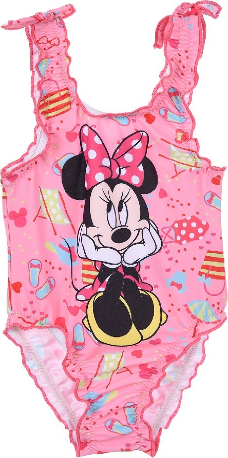 Růžové jednodílné plavky Disney Baby Minnie Mouse Velikost: 81