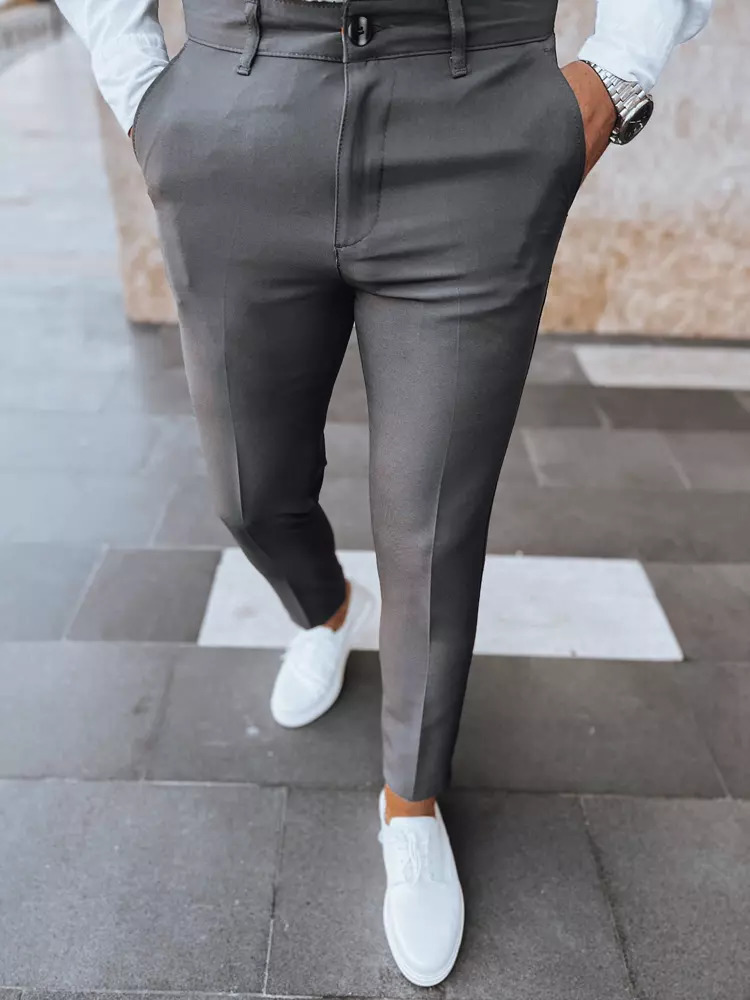 Tmavě šedé pánské chino kalhoty UX3980 Velikost: 32