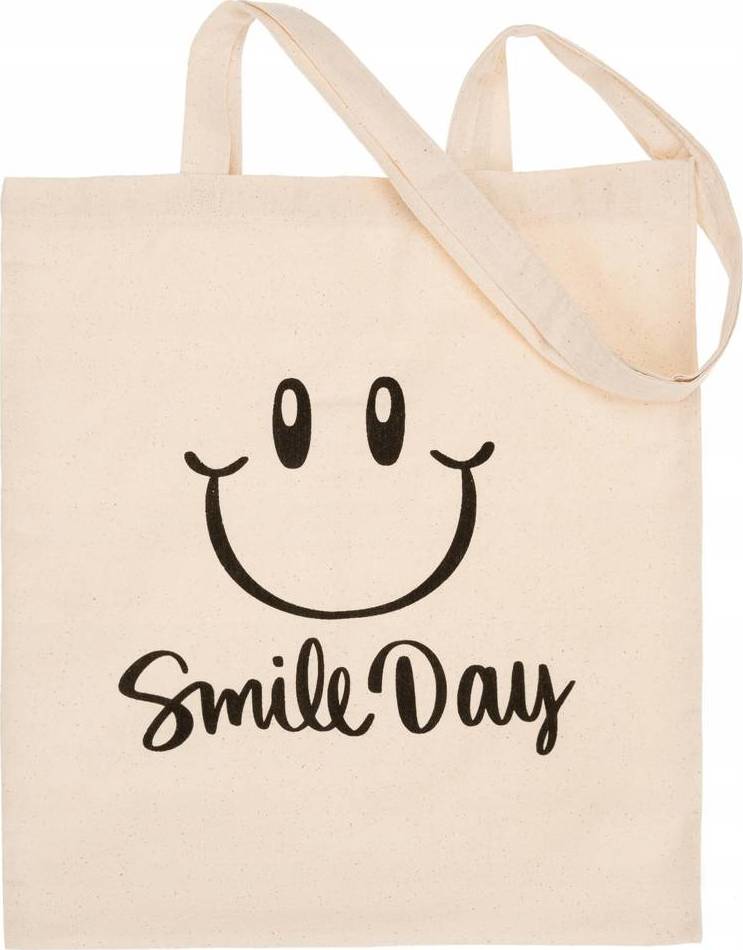 BAVLNĚNÁ NÁKUPNÍ TAŠKA "SMILE DAY" [DH] EKO Velikost: ONE SIZE