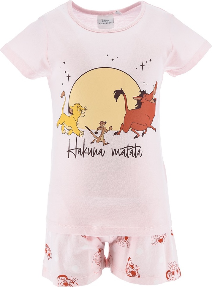 Světle růžové pyžamo The Lion King Hakuna Matata