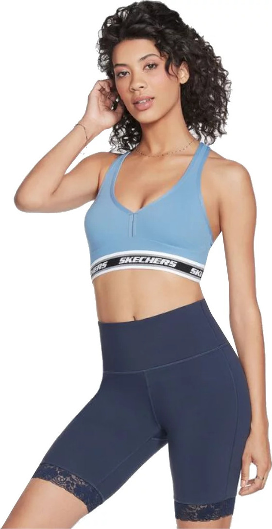 ŠEDÁ SPORTOVNÍ PODPRSENKA SKECHERS GO WALK JACQUARD BRA W3BR90-BLGY Velikost: XS