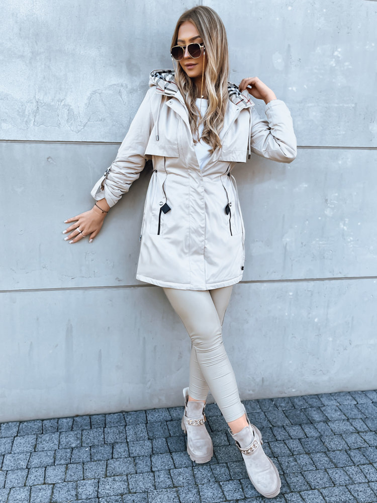 SMETANOVÁ PARKA STARK STYLE TY3858 Velikost: M