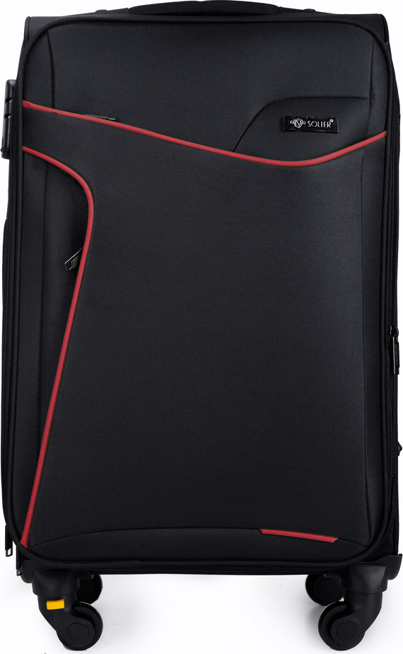 Solier Černý cestovní kufr vel. M ( STL1651 BLACK/RED 23'' (M))