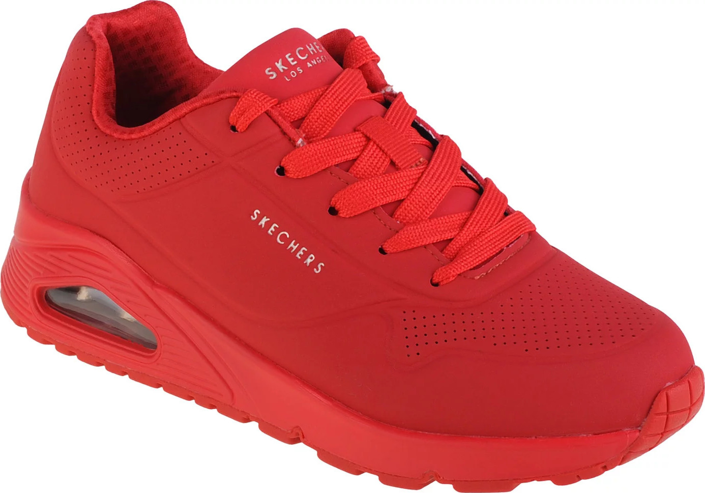 Červené stylové tenisky Skechers Uno Stand On Air (Velikost 31)