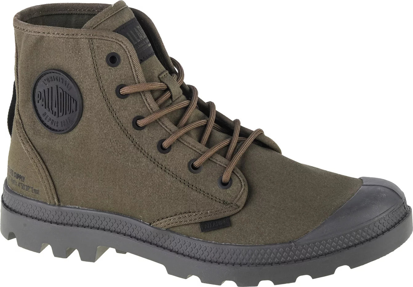 KHAKI PÁNSKÉ KOTNÍKOVÉ BOTY PALLADIUM PAMPA HI HTG SUPPLY 77356-325-M Velikost: 39