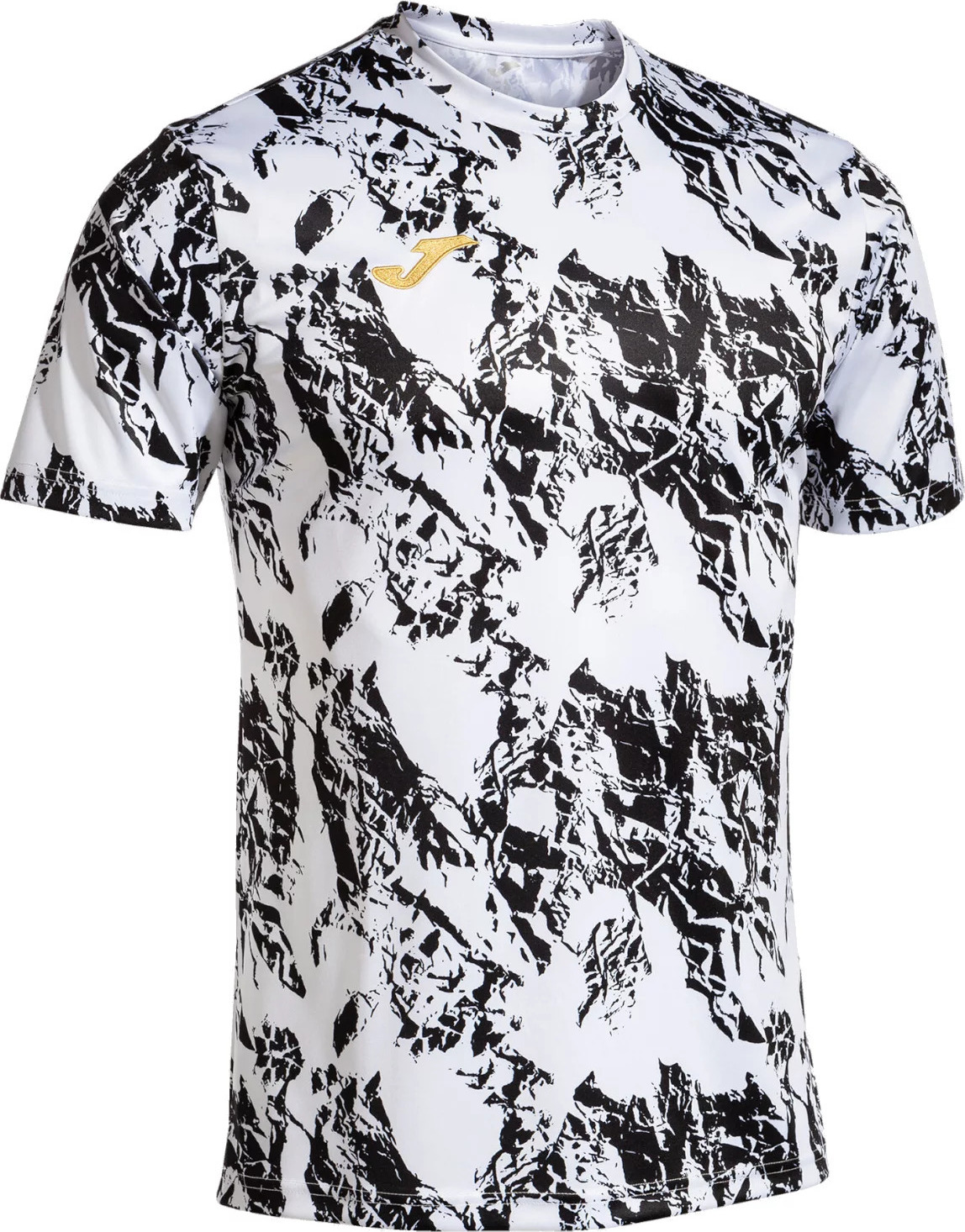 ČERNO-BÍLÉ VZOROVANÉ FUNKČNÍ TRIČKO JOMA LION SHORT SLEEVE TEE 103155-201 Velikost: M