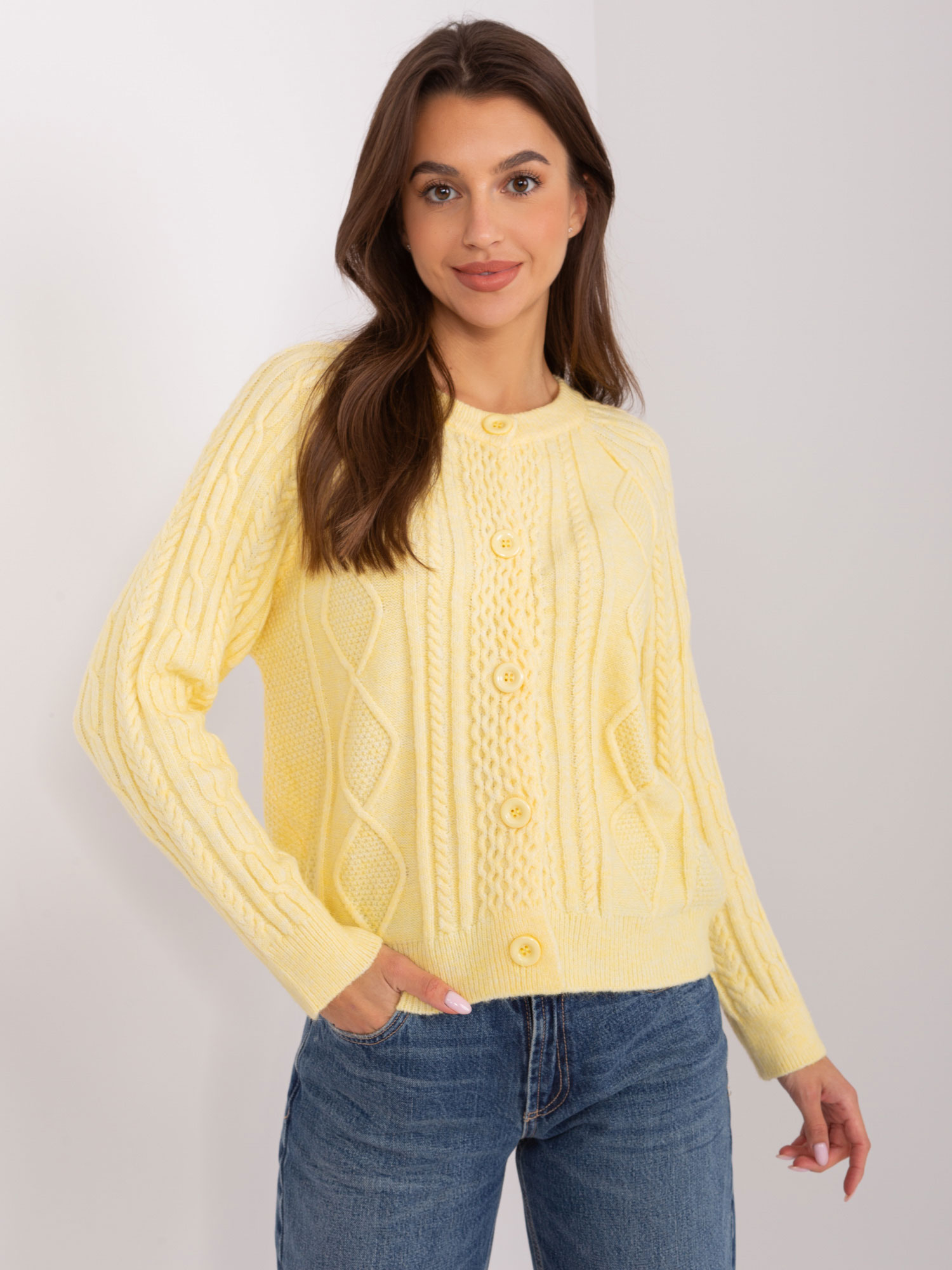 SVĚTLE ŽLUTÝ PROPÍNACÍ SVETR AT-SW-2346-2.99P-LIGHT YELLOW Velikost: ONE SIZE