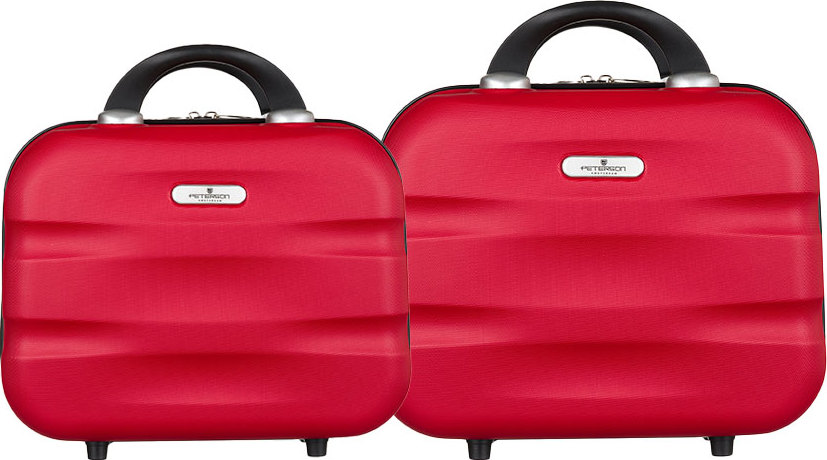Peterson červená 5-ti dílná sada cestovních kufrů [DH] PTN 5806-SET Velikost: Sada kufrů