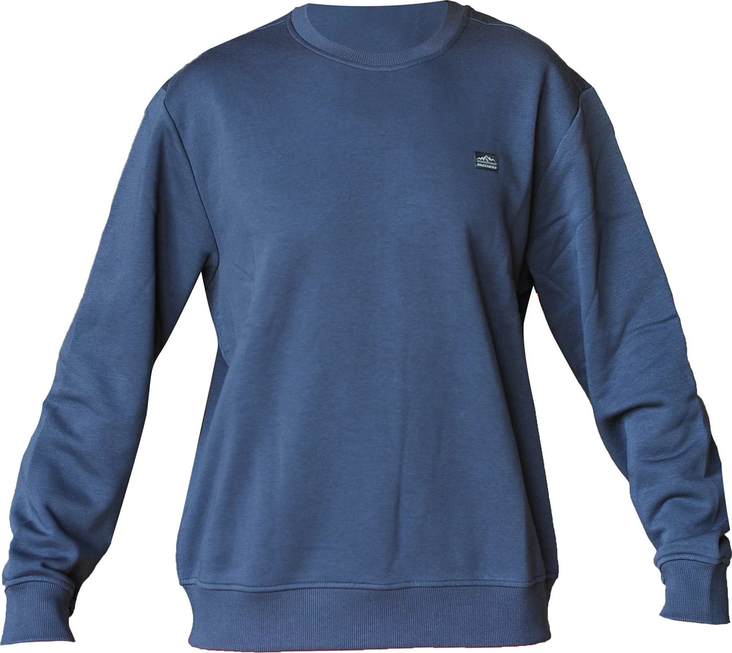 Modrá pánská mikina Skechers Skech-Sweats Definition Crew (Velikost L)