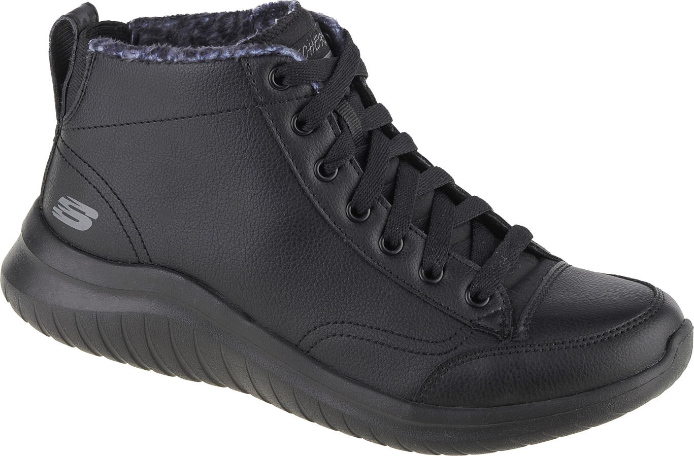 ČERNÉ KOTNÍKOVÉ BOTY SKECHERS ULTRA FLEX 2.0-PLUSH ZONE 13358-BBK Velikost: 36