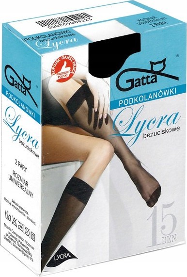 Tenké podkolenky Gatta Lycra 15 den A'2 (Velikost ONE SIZE, Barva karamelová)