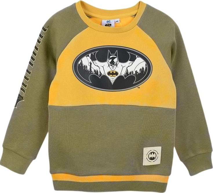 Batman khaki-žlutá chlapecká mikina (Velikost 98)