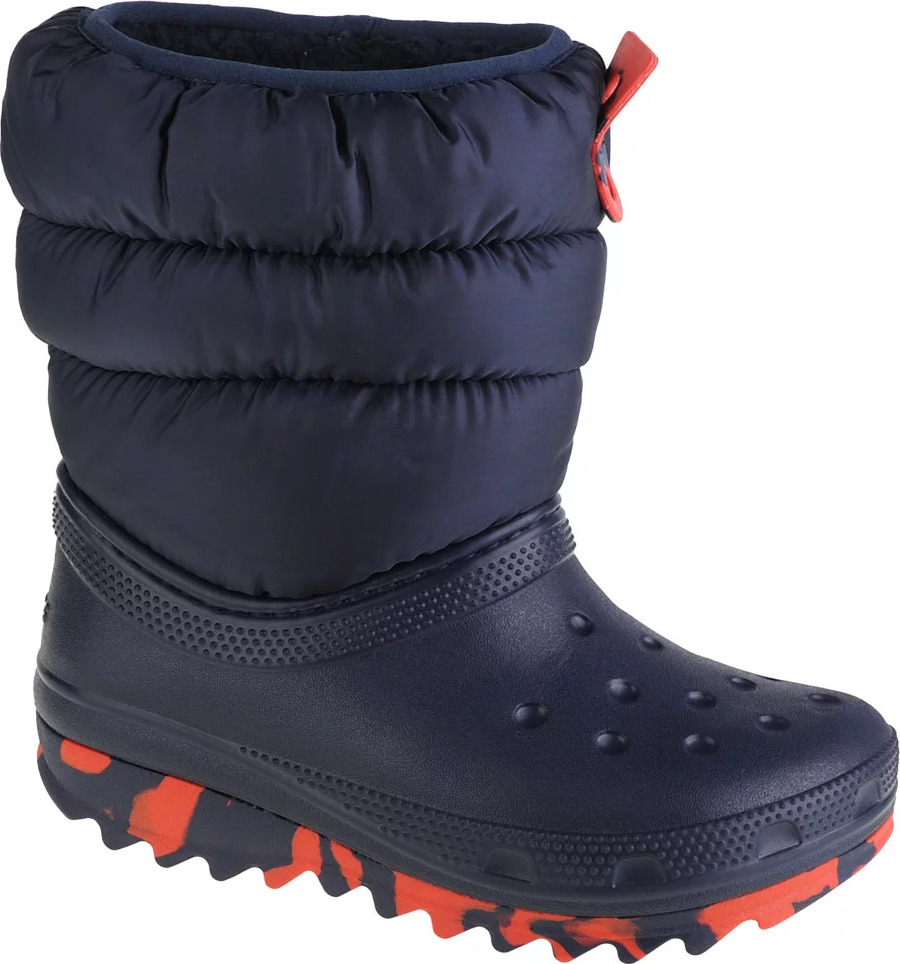 Tmavě modré sněhule Crocs Classic Neo Puff Boot Kids (Velikost 28/29)