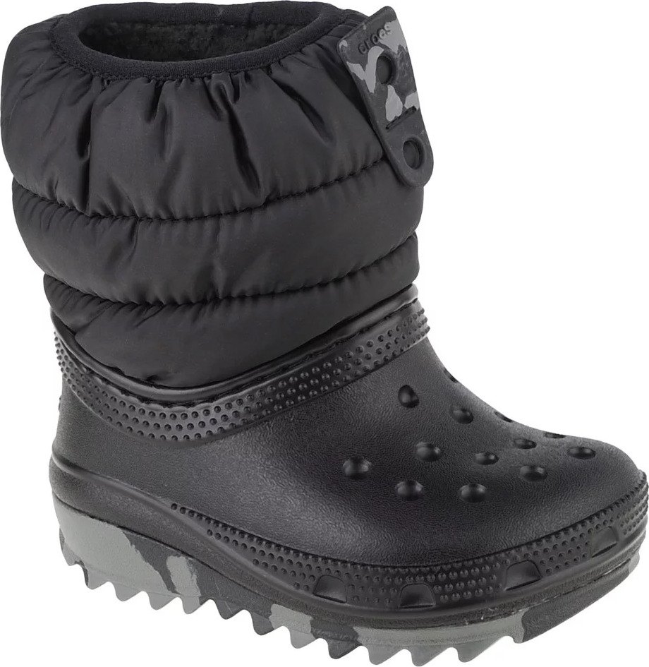 Černé dětské sněhule Crocs Classic Neo Puff Boot Toddler (Velikost 19/20)