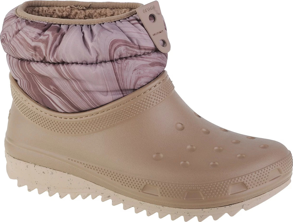 HNĚDÉ KOTNÍKOVÉ SNĚHULE CROCS CLASSIC NEO PUFF SHORTY BOOT 207311-195 Velikost: 37/38