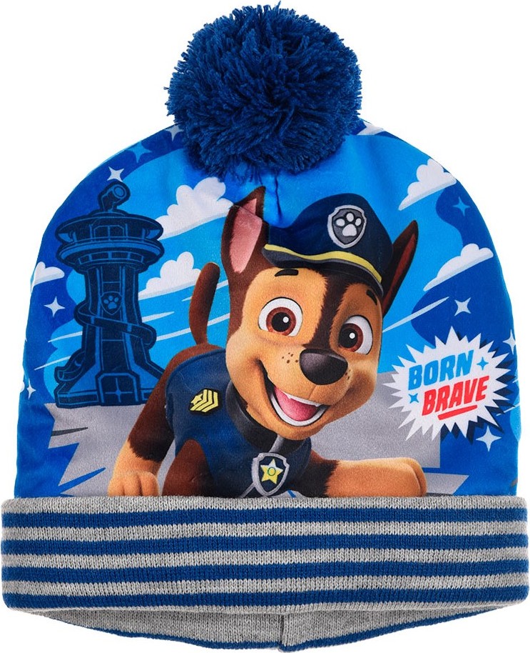 PAW PATROL MODRÁ ČEPICE S BAMBULÍ Velikost: 52