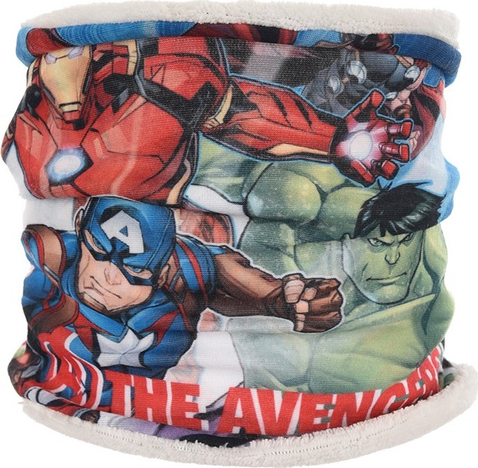 MARVEL AVENGERS BÍLO-BAREVNÝ CHLAPECKÝ NÁKRČNÍK Velikost: ONE SIZE