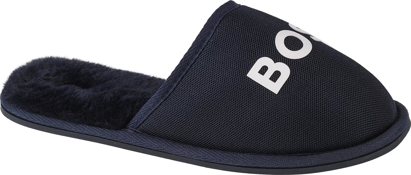 TMAVĚ MODRÉ DÁMSKÉ PANTOFLE BOSS LOGO SLIPPERS J29312-849 Velikost: 38