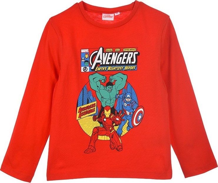 Marvel Avengers červené chlapecké tričko Velikost: 128
